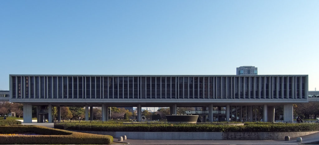 Kenzo Tange's Hiroshima Peace Memorial makes architecture history.