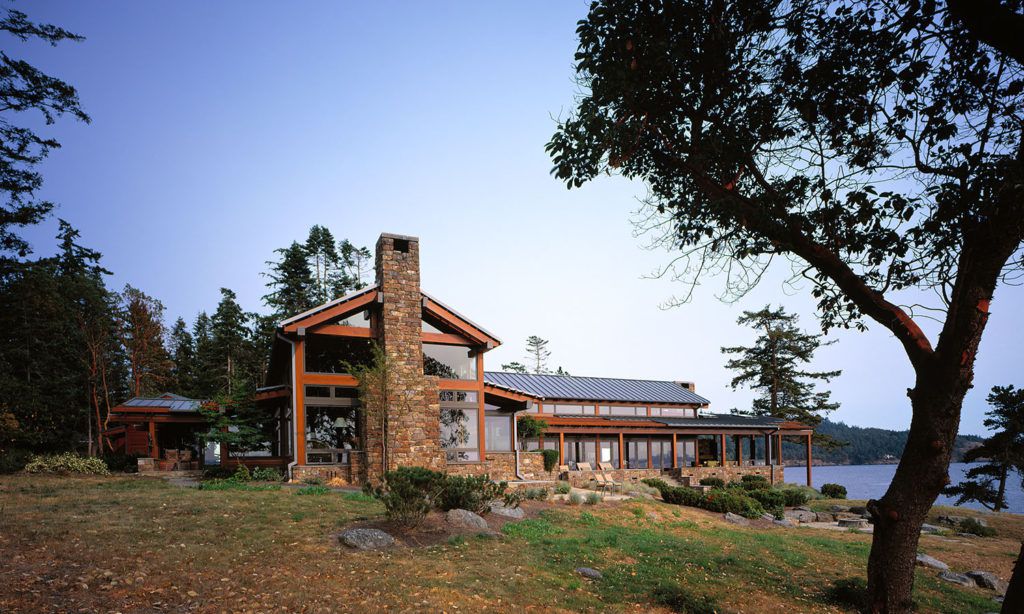 Pacific Northwest vacation home design in the San Juan Islands.