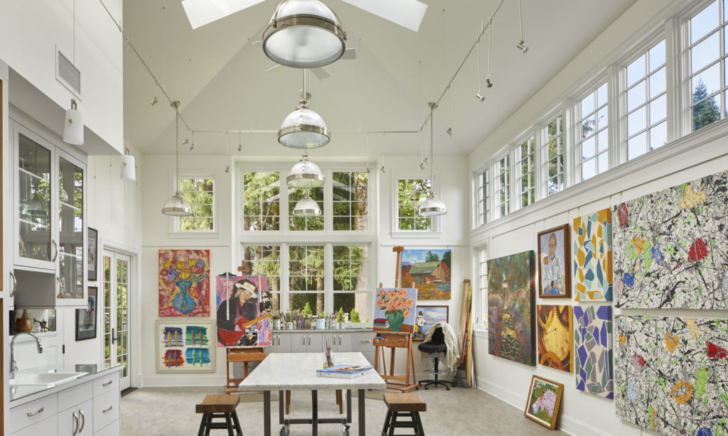 This home remodel includes an art studio addition.
